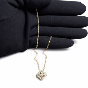Swarovski Gold Crystal Clover Pendant Necklace